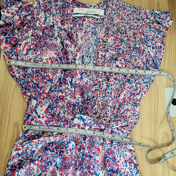 IRO Paris Mini Wrap Dress Ruffled Cap Sleeves size 34 - Picture 13 of 13